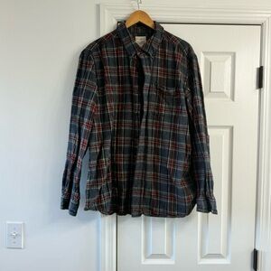 LL Bean Traditional Fit Flannel Shirt Men's XL-REG Plaid Long Sleeve Button Down